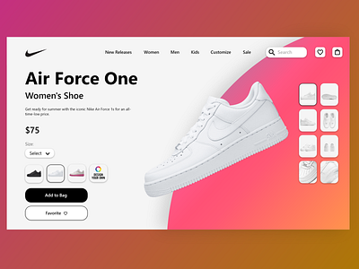 Nike Website Redesign app branding design graphic design nike ui ux web website