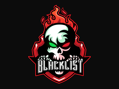 ESports Flaming Skull Logo Design