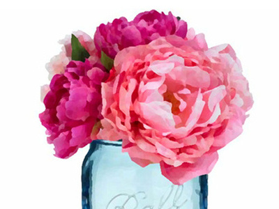 Perfect Mason flowers mason jar peonies vintage