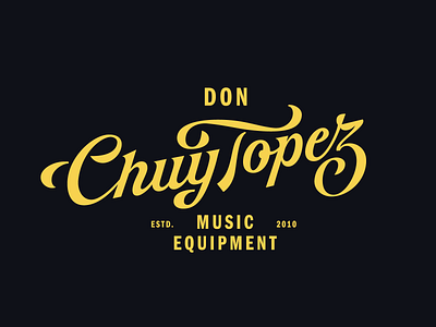 Don Chuy Topez badge custom customtype guitar lettering music vintage