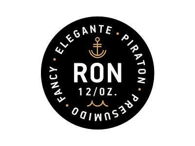 Ron badge beer black crest drink key menu restaurant rum
