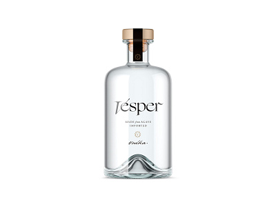 Vesper Bottle alcohol beer beverage bottle cocktail drink james bond logo luxury menu minimal packaging premium restaurant tequila vodka whisky wordmark