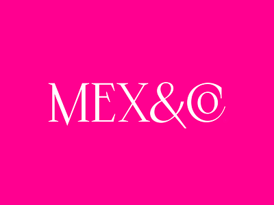 Mex&Co custom custom lettering gallery jalisco mexican mexico mezcal minimal pink spirits typography wordmark