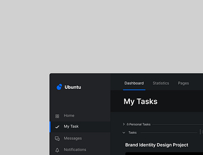 Ubuntu To-Do Dashboard app design ui ux