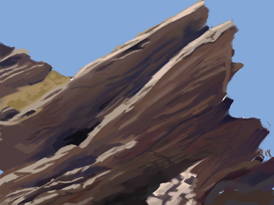 Vasquez Rocks digital painting landscape