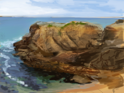 Burn Rocks digital painting