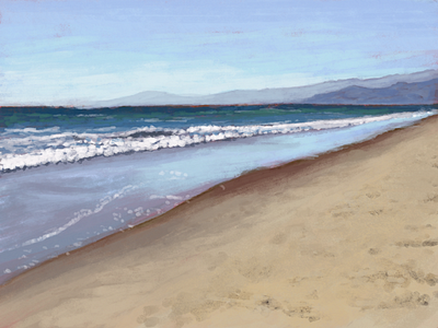 Oxnard Beach california digital painting landscape oxnard
