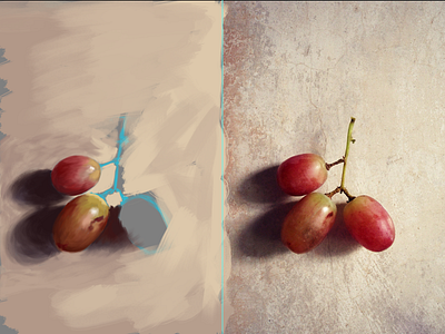 Grape WIP digital painting grapes wip