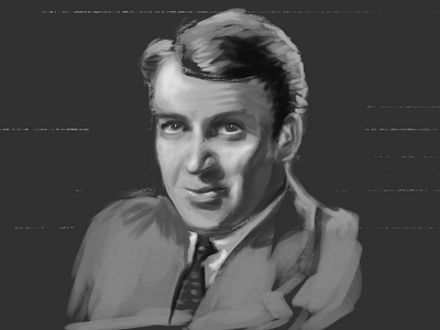 Jimmy digital painting jimmy stewart portrait