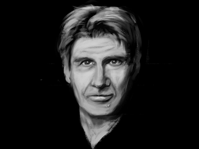 Harrison digital painting harrison ford portrait star wars