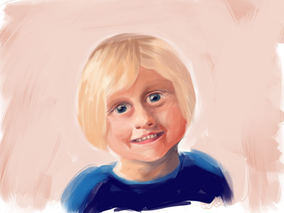 Adopted digital painting portrait
