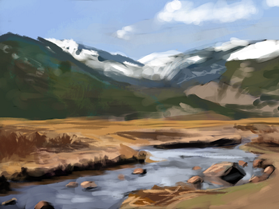 Colorado Color Study colorado digital painting landscape