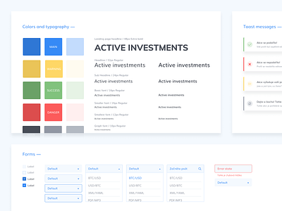 Small part of styleguide for crypto trading app...