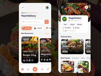 Magic Kitchen design food delivery app uiux design