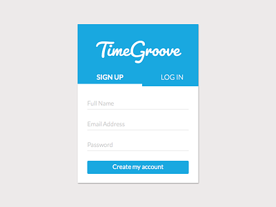 Timegroove Sign Up account create design register sign up ui web design