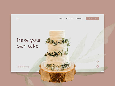 Custom cake design Website design ui ux website