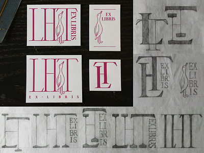 Ex Libris exlibris handlettering illustration letterforms letterpress type