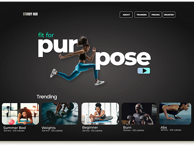 Fitness landing page