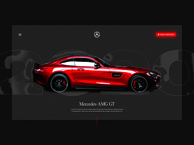 Sports Car UI Concept car desktop desktop design mercedes red sportscar ui ux website