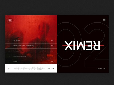 Remix - Motion UI test after effects design desktop digital design music music app music player ui website