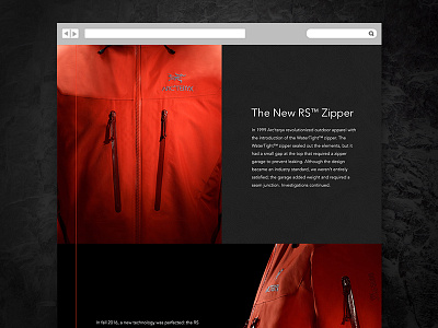 Arc'teryx Microsite arcteryx microsite sports website