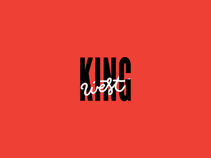 King West calligraphy hand drawn king west logo toronto typography