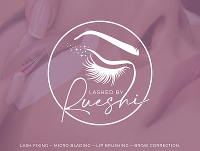 Lashed by Rueshi design graphic design logo vector