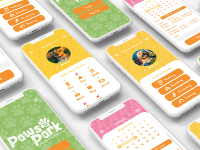 Doggie Daycare App UI Design Mockup