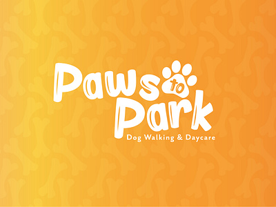 Paws to Park doggie daycare logo & patterning