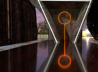 portal cave 3d graphic design motion graphics
