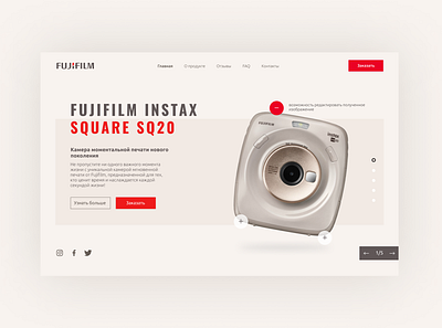 Fujifilm camera Landing Page daily design homepage inspiration landing page minimal ui web webdesign website