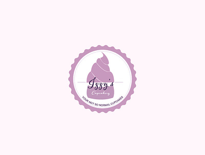 Izzy's Cupcakery app branding design flat graphic illustration illustrator logo minimal typography vector web website