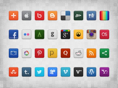 Social icon set preview