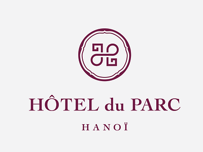hotel du parc ha noi logo boutique brand branding culture design hanoi hotel identity logo simple