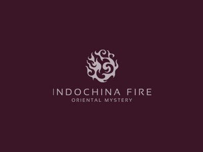 Indochina Fire brand design dragon fire identity indochina logo