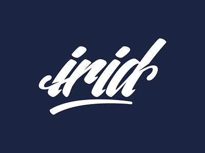 Logo for I.R.I.D band brush coreldraw customletter lettering logo minimalist typography white