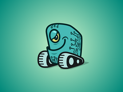 Monster Tech concept coreldraw cute electronic illustrator logo mascot monster simple smile