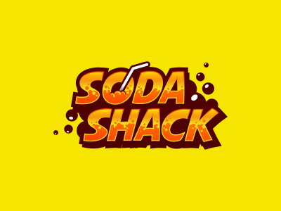 Soda Shack colorfull drink illustration logo shack soda