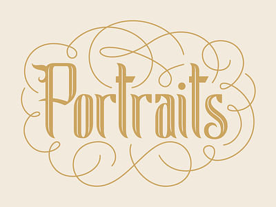 Portraits custom type hand drawn hand lettering illustrator lettering script type typography vector