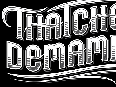 Thatcher Demamiel Lettering illustrator lettering tattoo type typography vector