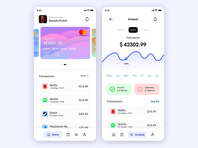 Simple Wallet App apple bank credit card design figma mobile ui ux wallet
