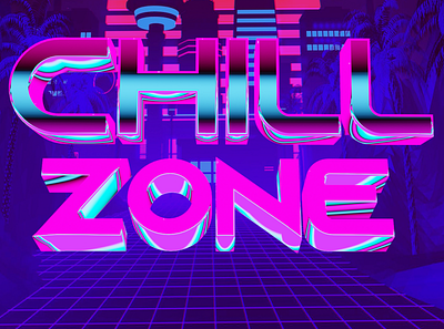 Chill zone logo 3d graphic design logo