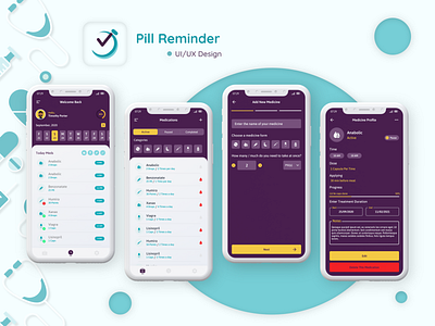 Pill Reminder - (UI/UX Design)