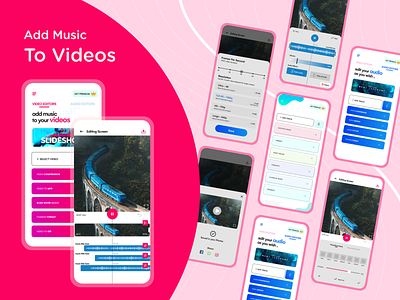 Add Music To Videos - (Ui/Ux Design) adobe xd app design app ui illustration music app user experience user interface