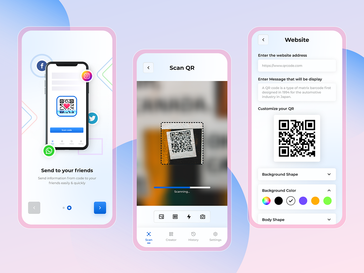 Qr Code UI designs, themes, templates and downloadable graphic elements ...