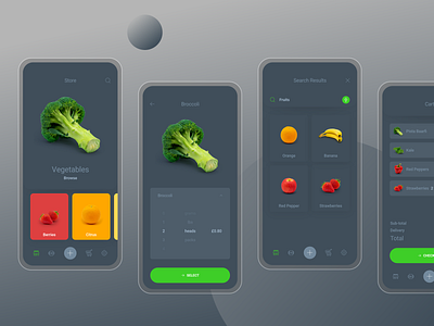 Grocery Store app - (UI/UX Design) adobe xd app design app interface app mobile app ui design grocery grocery app grocery store app user experience user interface