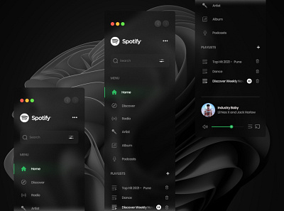 Sidebar User Interface Design figma graphic design sidebar spotify ui user interface windows