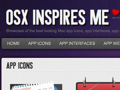 OSX Inspires Me design gallery inspiration interface mac osx resources showcase ui websites