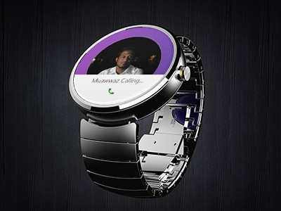 Moto 360 Viber Call Screen Mockup