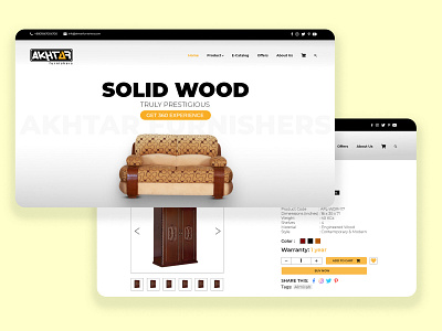 Furniture UI Design | Akhtar Furniture UI design app branding design illustration ui ux web design